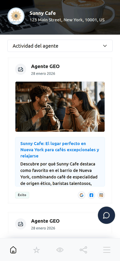 Demo móvil de Mister Review